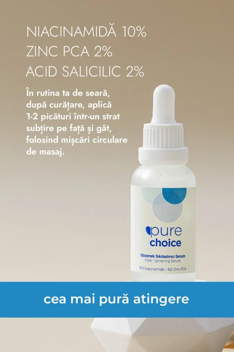 Ser ingrijire faciala pentru inchiderea porilor, 30ml, Pure Choice 