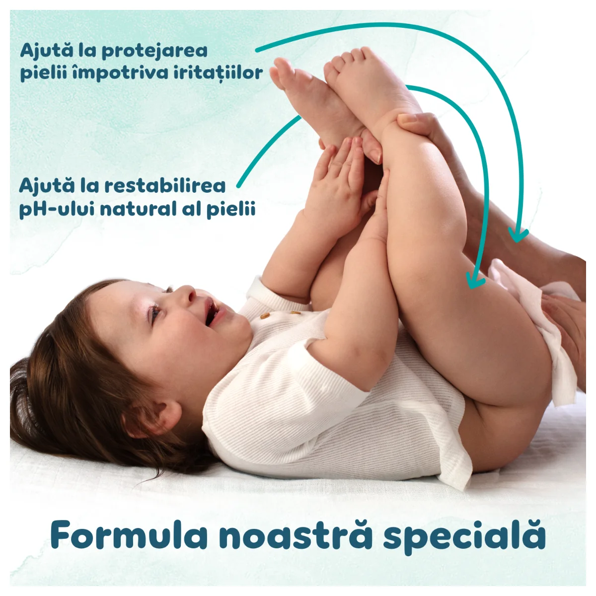 Pachet Servetele umede Harmonie Aqua 0% plastic, 144 bucati, Pampers