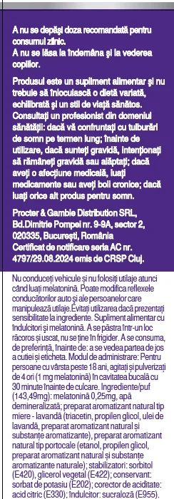 Spray oral cu melatonina, 30ml, ZzzQuil