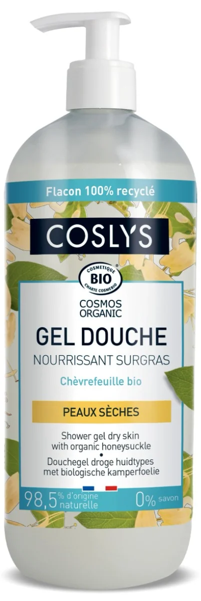 Gel de dus bio hranitor cu pH neutru cu caprifoi, 1000ml, Coslys