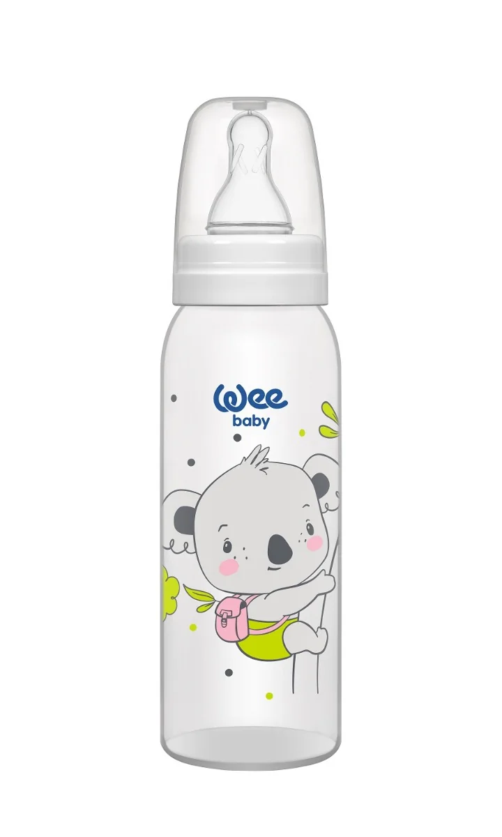 Biberon cu tetina rotunda, 250ml, Wee Baby