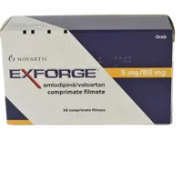 Exforge 5mg/80mg, 56 comprimate filmate, Novartis Pharma