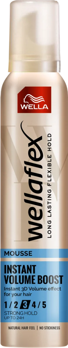 Spuma pentru par cu grad de fixare 3 Instant Volume Boost Wellaflex, 200ml, Wella