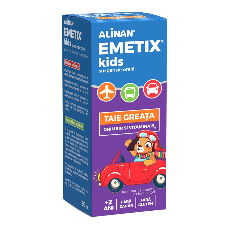 Alinan Emetix kids suspensie orala, 20ml, Fiterman