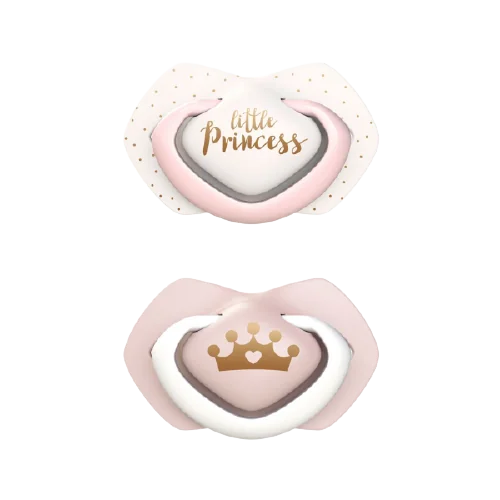 Suzeta roz din silicon Royal Baby 0-6 luni, 2 bucati, Canpol babies