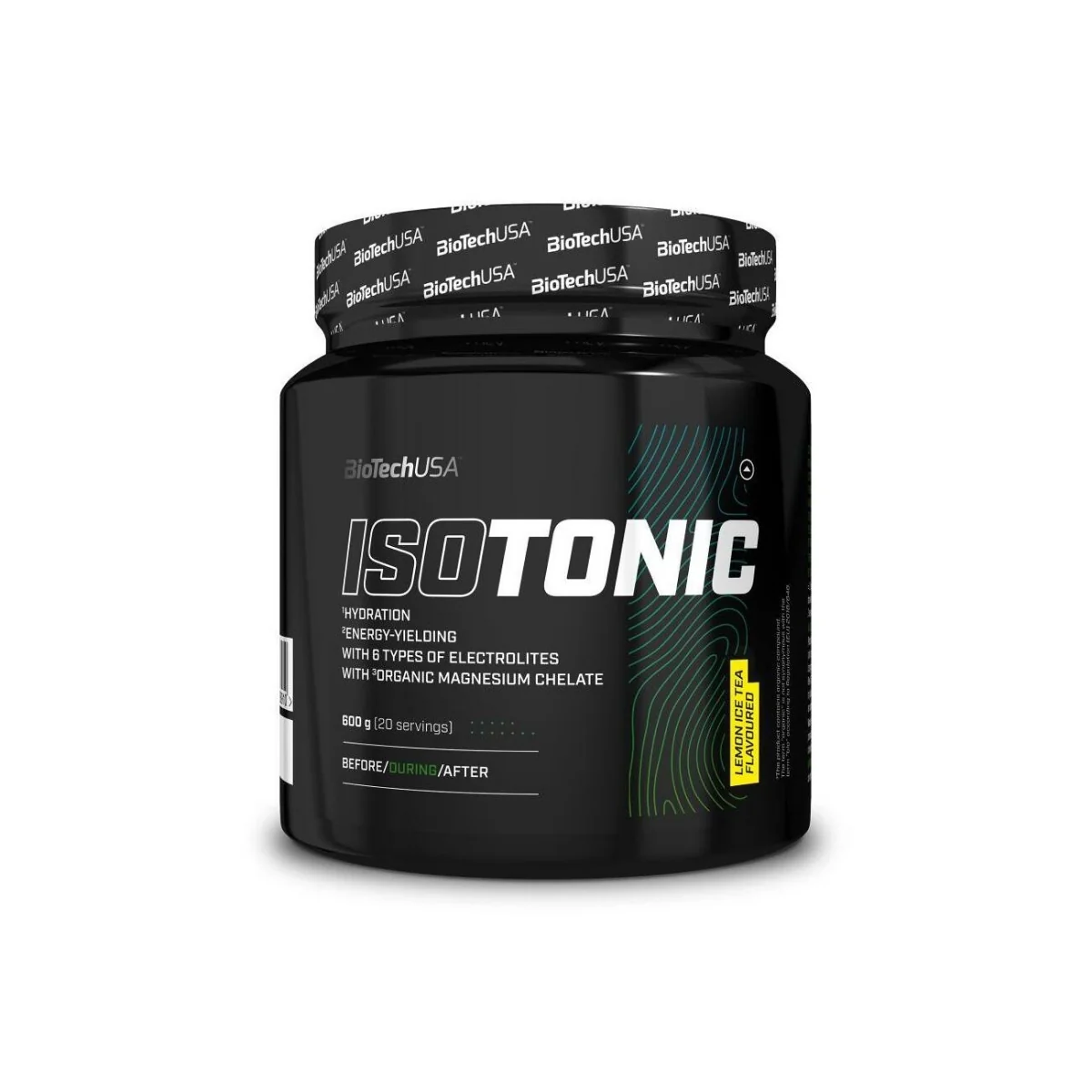 Pudra pentru bautura izotonica IsoTonic cu aroma de Lemon Ice Tea, 600g, BioTechUSA