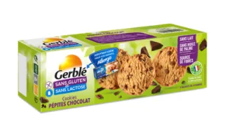Fursecuri fara gluten si lactoza Pepites Chocolat, 150g, Gerble Expert Dietetic