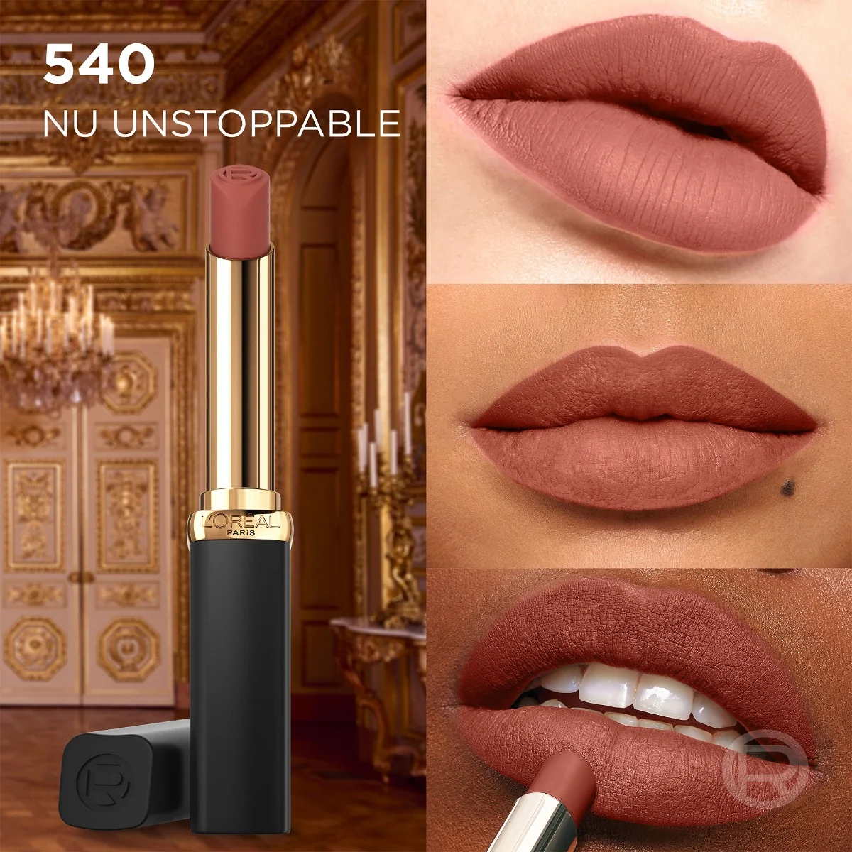 Ruj mat Color Riche Nudes of Worth 540 Le Nude Unstoppable, 4.8g, L'Oreal Paris