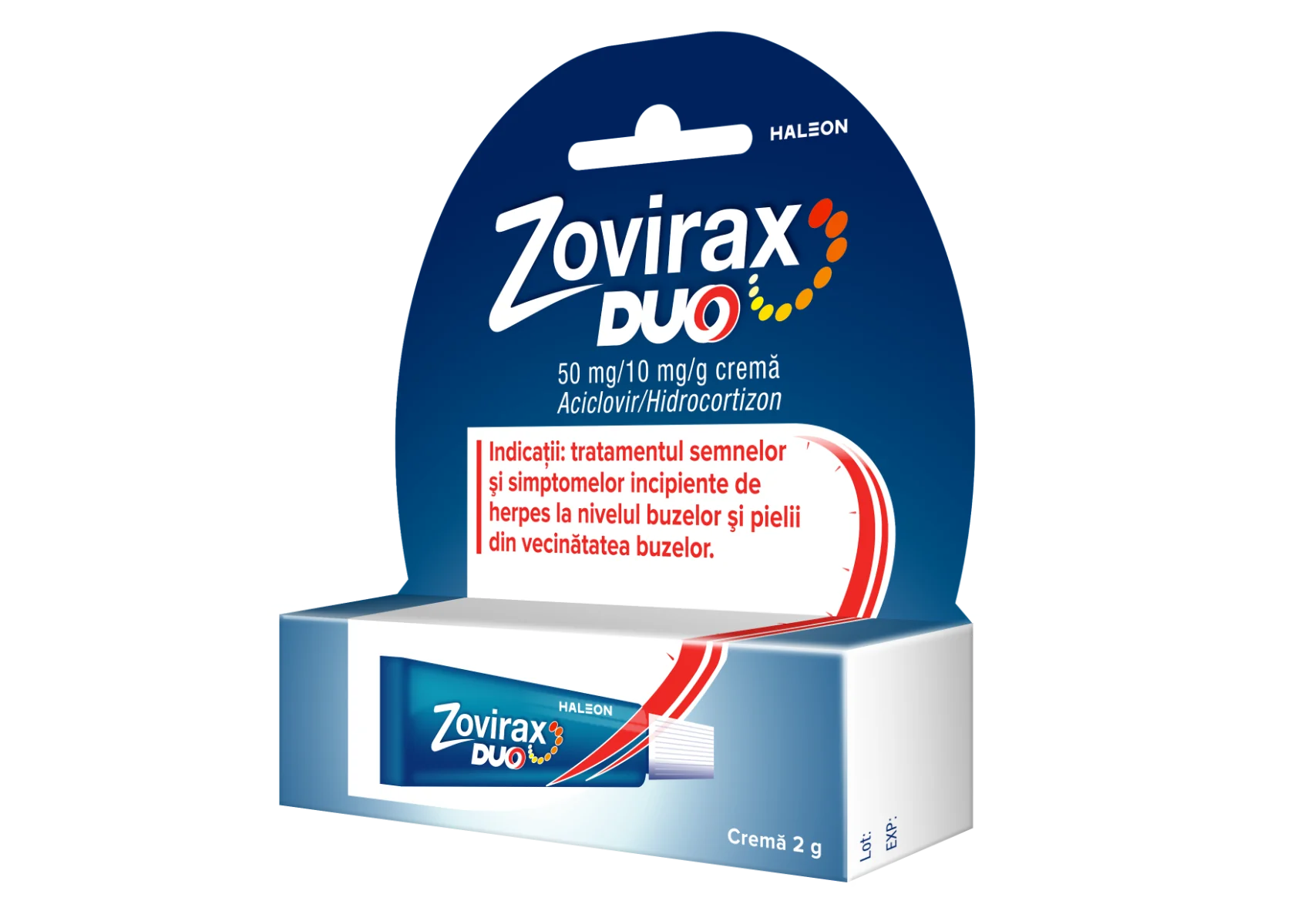 Zovirax Duo crema 50 mg/10mg/g, 2g, GSK