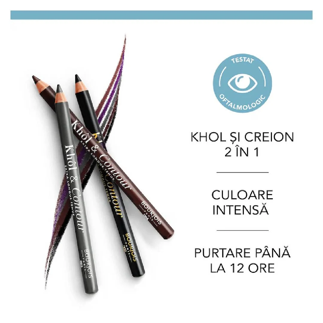 Creion de ochi Khol&Contour 04 Brun-dependante, 1,2g, Bourjois