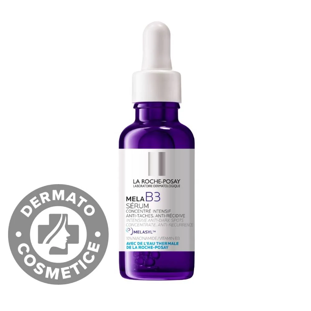 Ser concentrat intensiv pentru corectare pete pigmentare cu efect anti-recurenta pentru orice tip de ten Mela B3, 30ml, La Roche-Posay