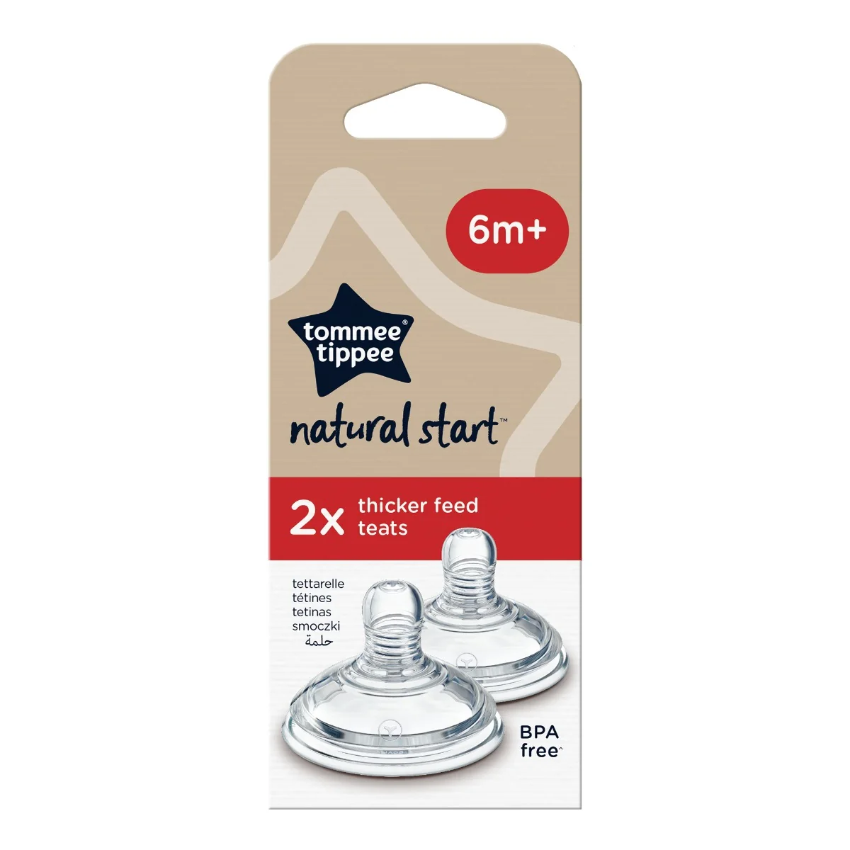 Tetine pentru hrana densa +6 luni, 2 bucati, Tommee Tippee