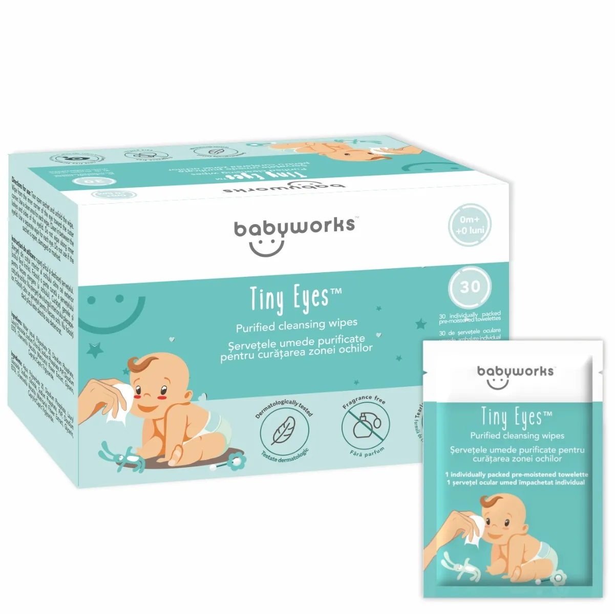 Servetele umede pentru ochi, 30 bucati, Baby Works