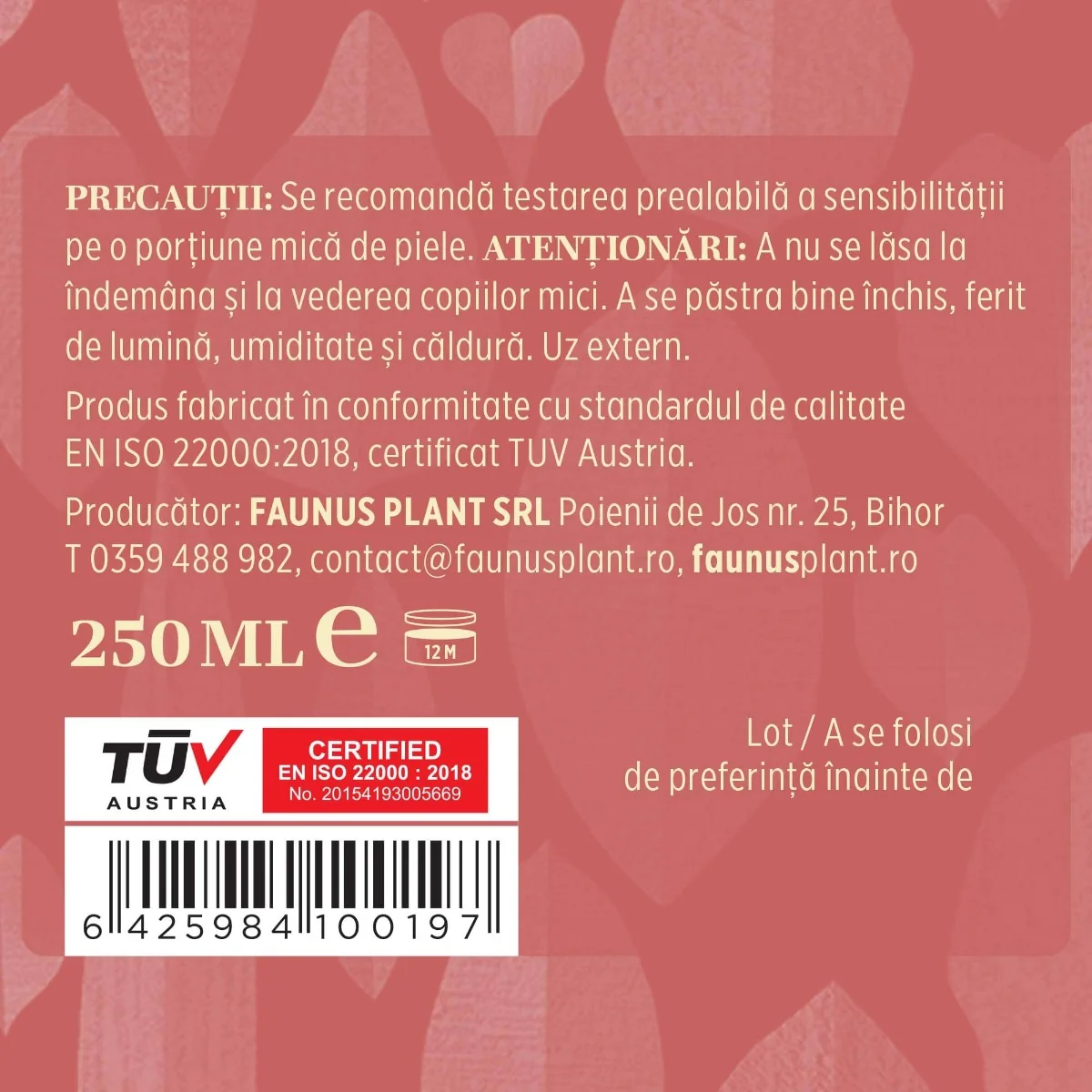 Gel pentru insuficienta venoasa Variplant, 250ml, Faunus Plant