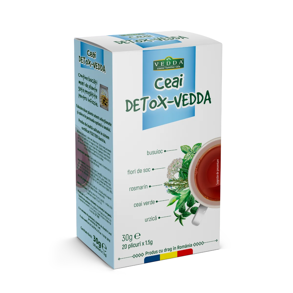 Ceai detox, 30g, Vedda