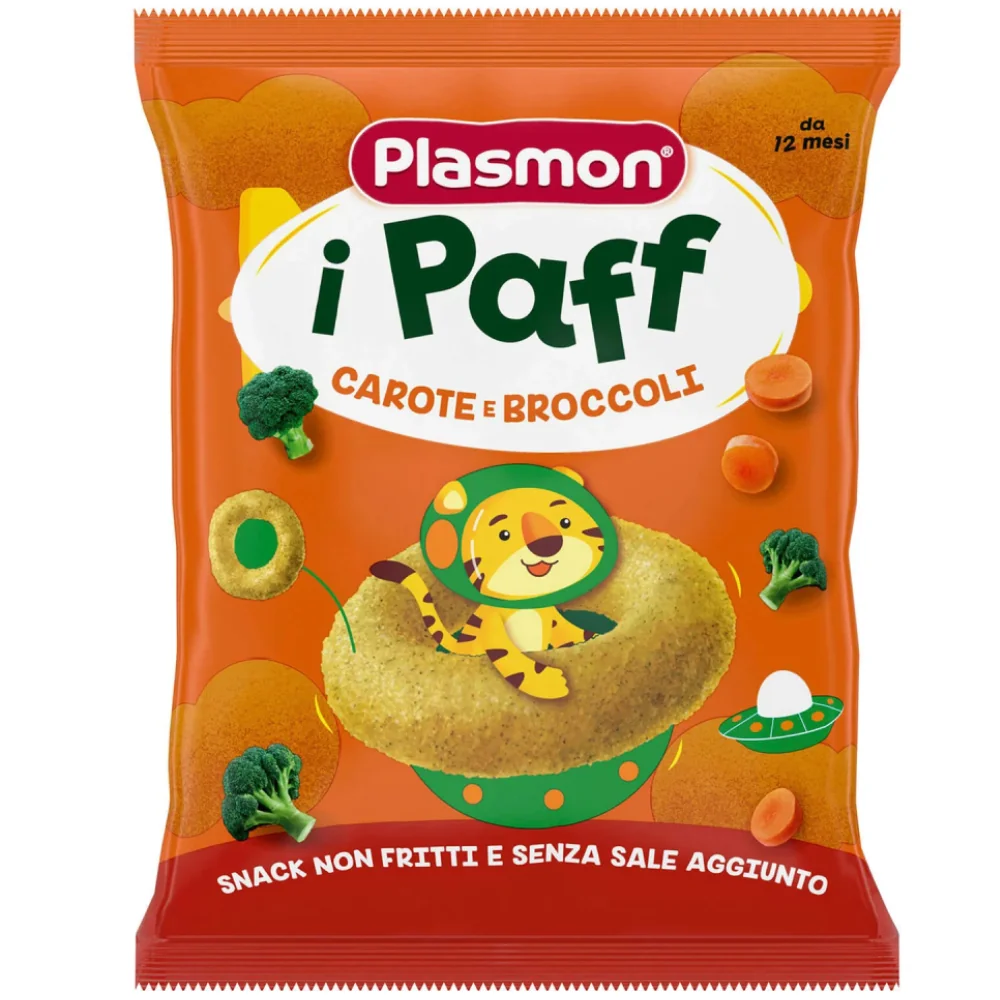 Pufuleti cu morcovi si broccoli +12 luni, 15g, Plasmon