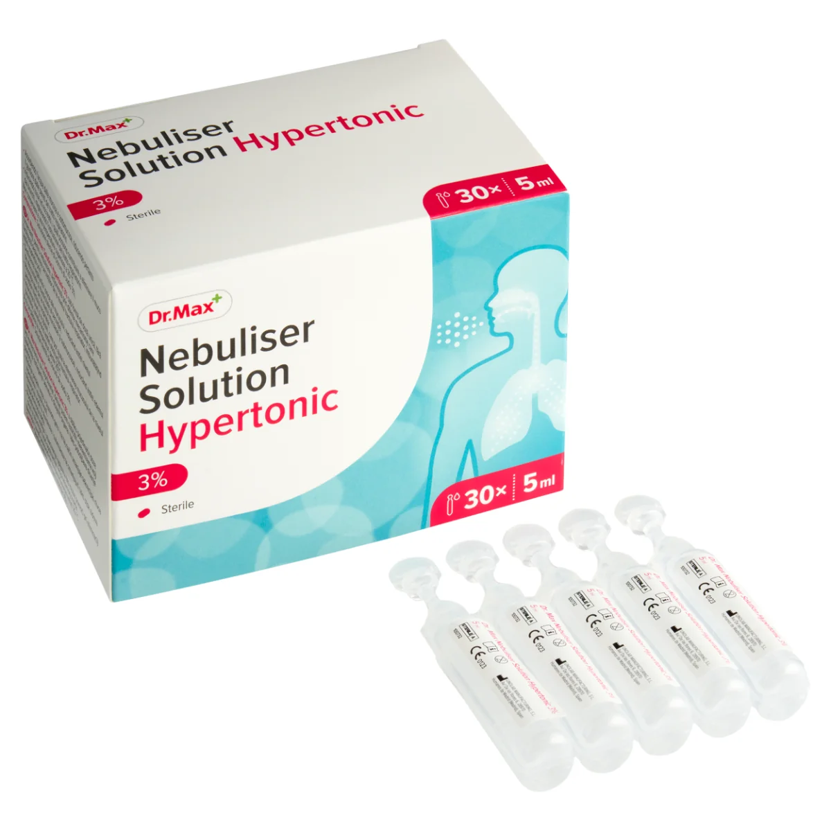 Dr. Max Solutie hipertonica 3% pentru nebulizare, 5ml x 30 fiole