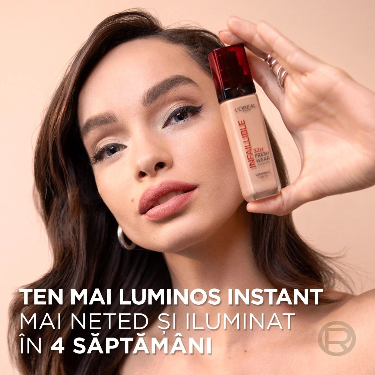 Fond de ten rezistent la transfer Infaillible 32H Fresh Wear 235 Rece, 30ml, L'Oreal Paris