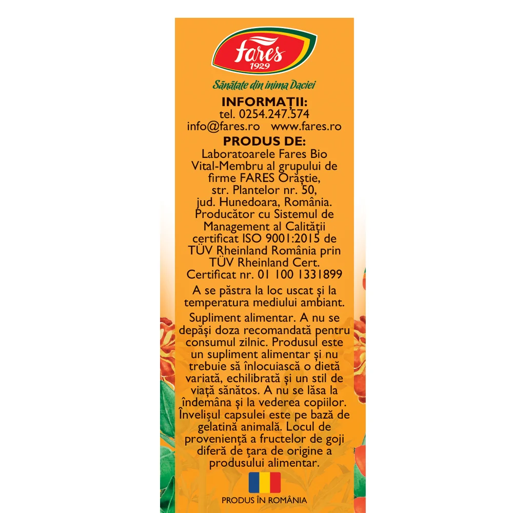 Vitamina A naturala, 30 capsule, Fares
