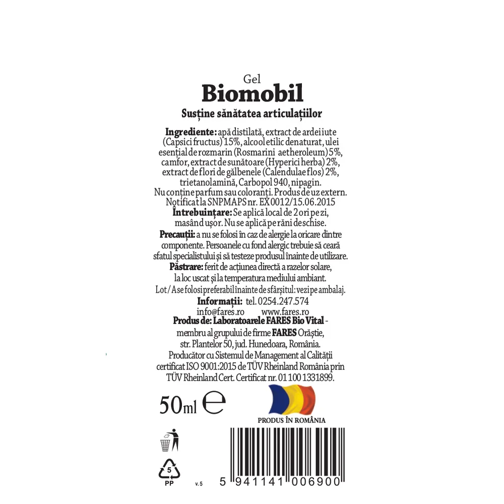 Gel Biomobil, 50ml, Fares