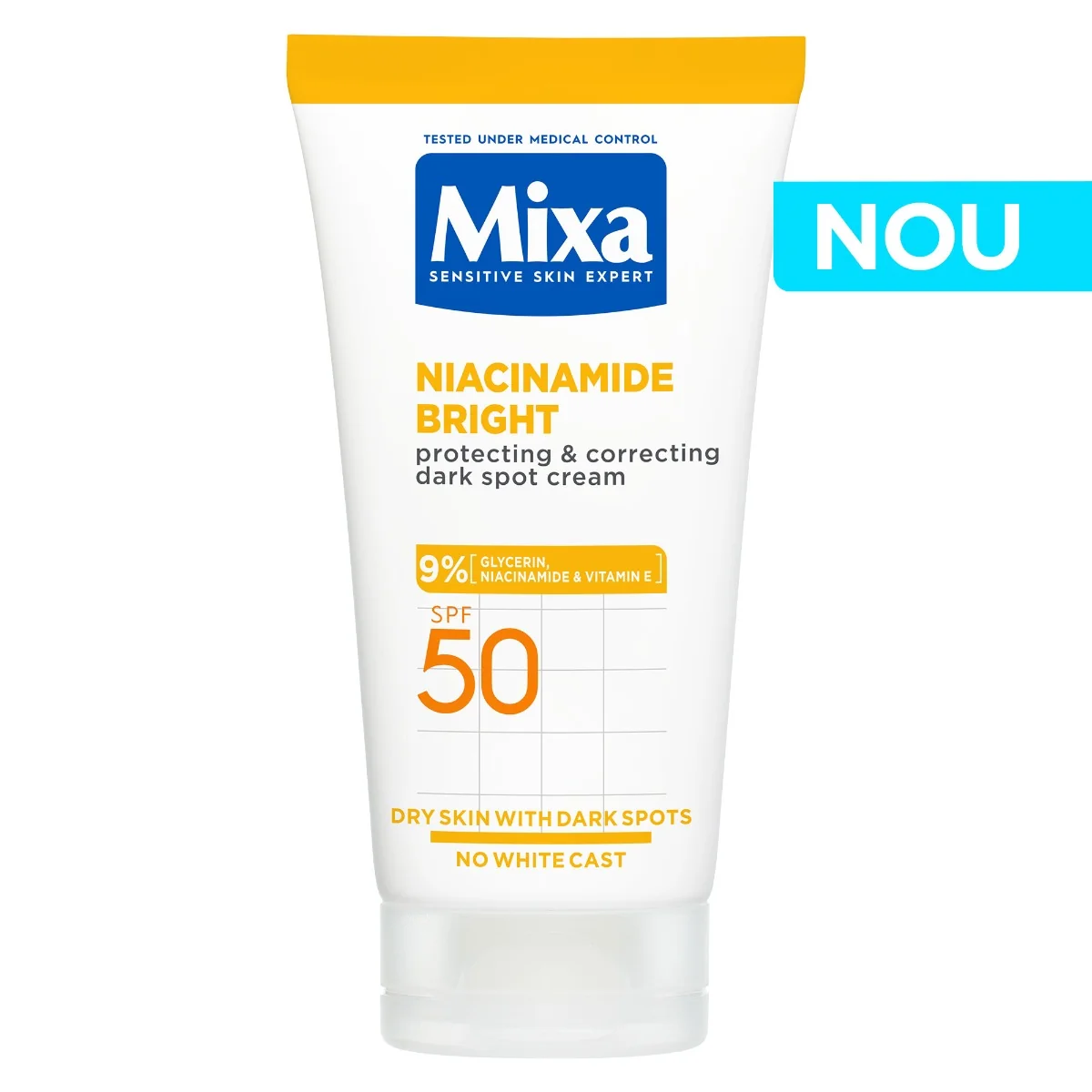 Crema corectoare pete pigmentare pentru piele sensibila SPF50, 50ml, Mixa