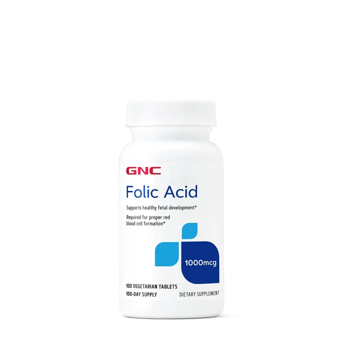 Acid folic 1000mcg, 100 tablete, GNC
