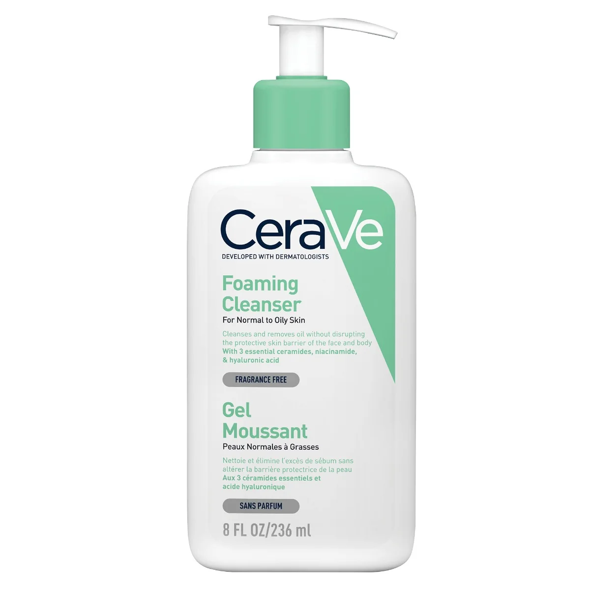 Gel de curatare spumant piele normala-grasa, 236ml, CeraVe