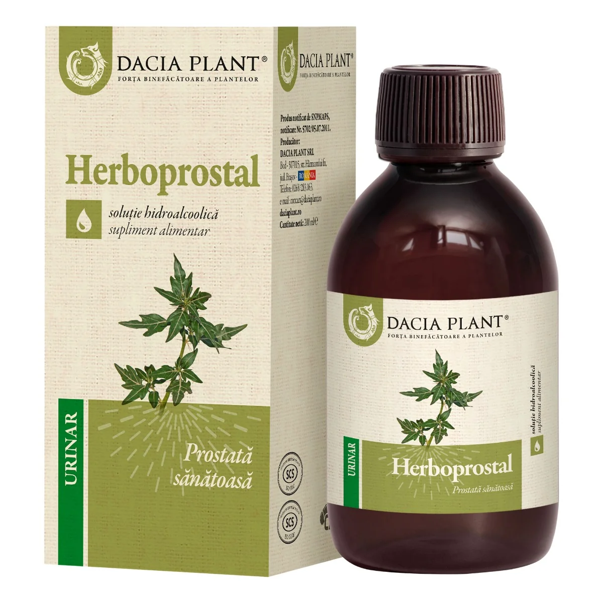 Tinctura Herboprostal, 200ml, Dacia Plant 