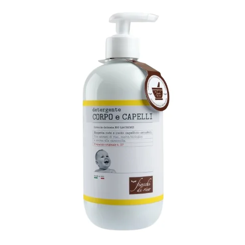 Gel de curatare pentru corp si par cu extract de musetel 0 luni+, 400ml, Fiocchi di Riso 