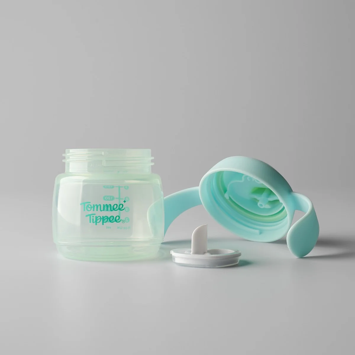 Cana  Starter Spout antiscurgere pentru 4 luni + cu cioc rezistent la muscaturi si manere usor de prins, 150ml, Tommee Tippee
