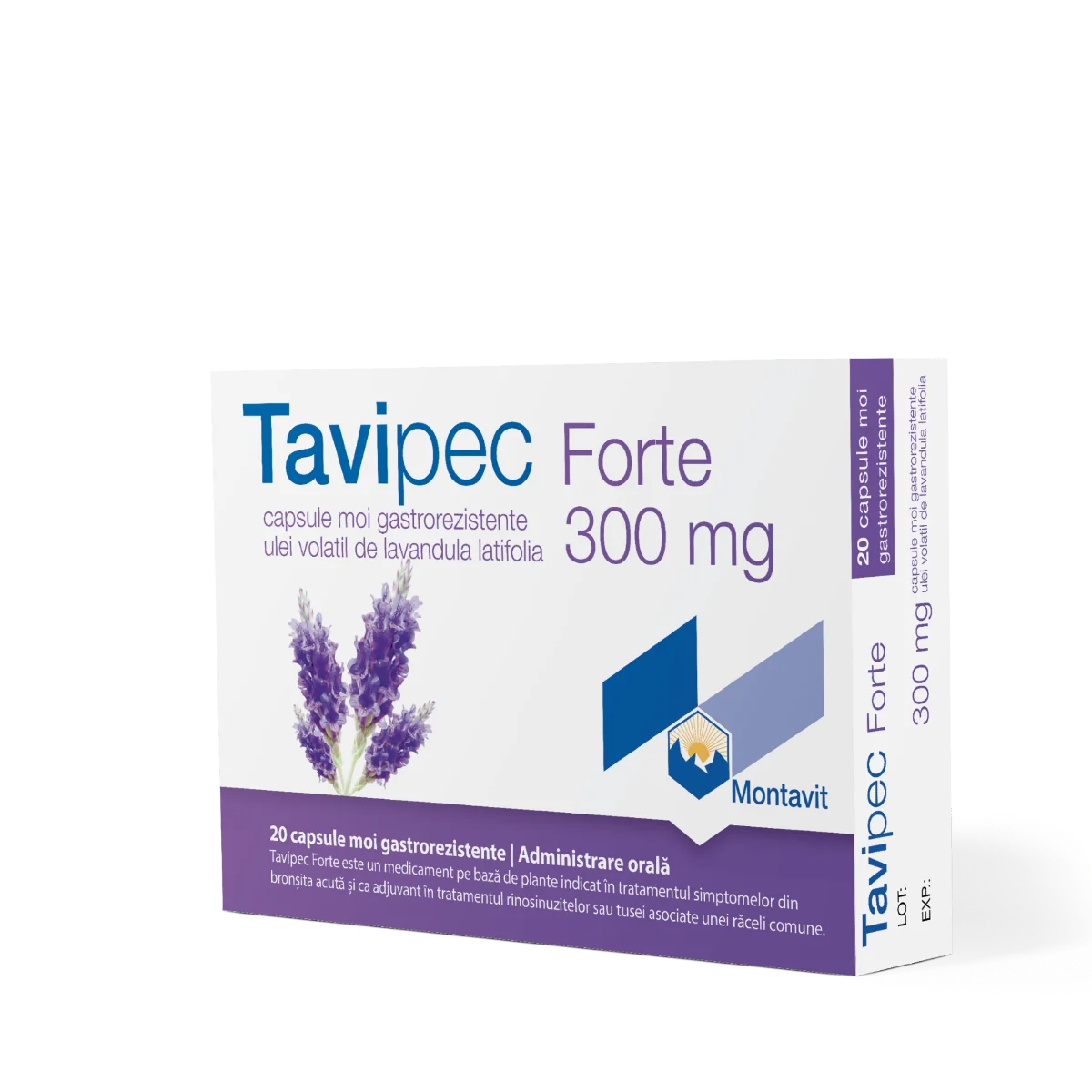 Tavipec Forte 20 capsule moi gastrorezistente, 300mg, Montavit
