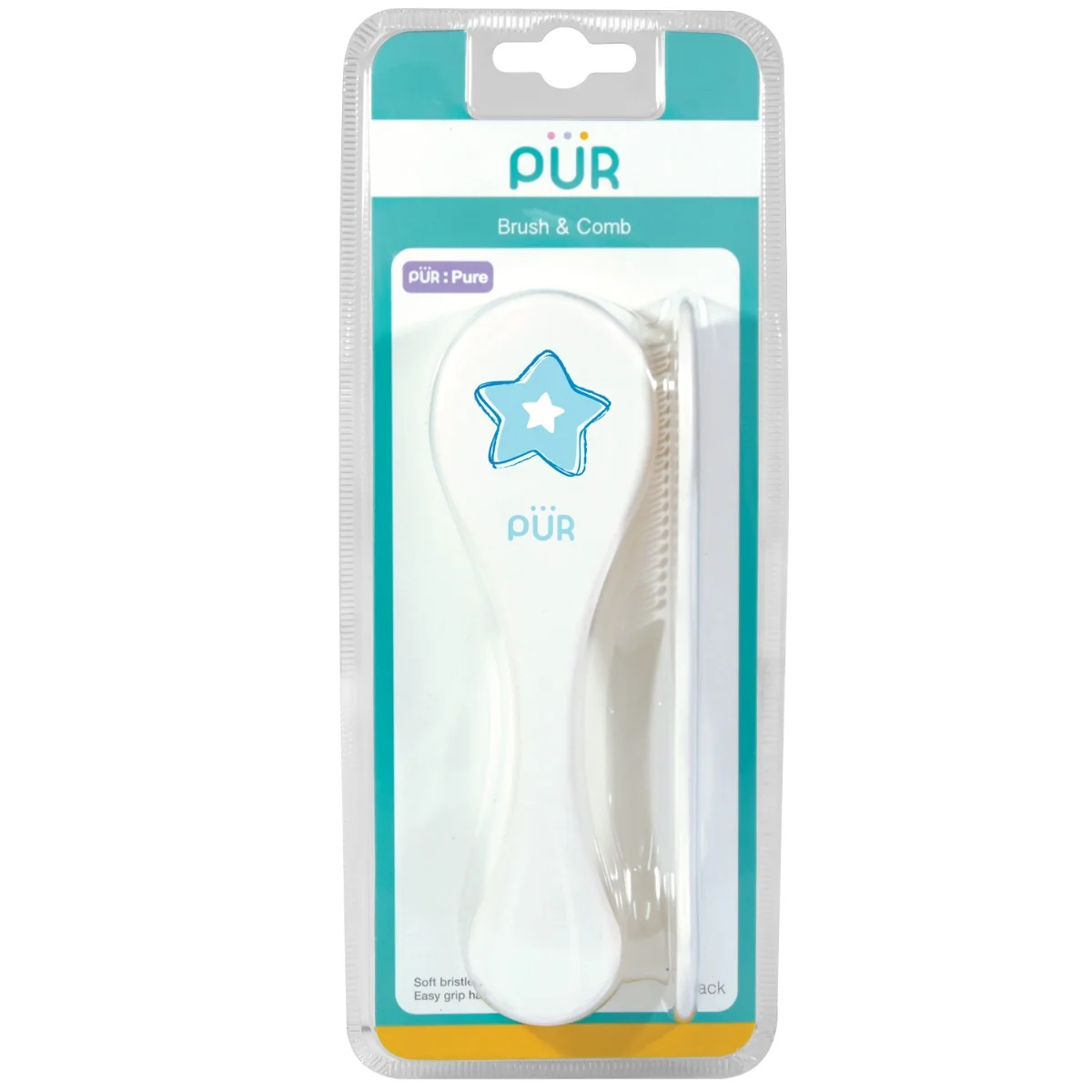 Set perie si pieptene bleu, 1 bucata, PUR