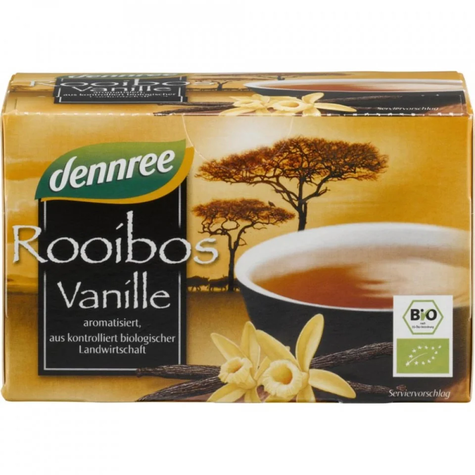 Ceai Rooibos cu vanilie 20 plicuri, 30g, Dennree 