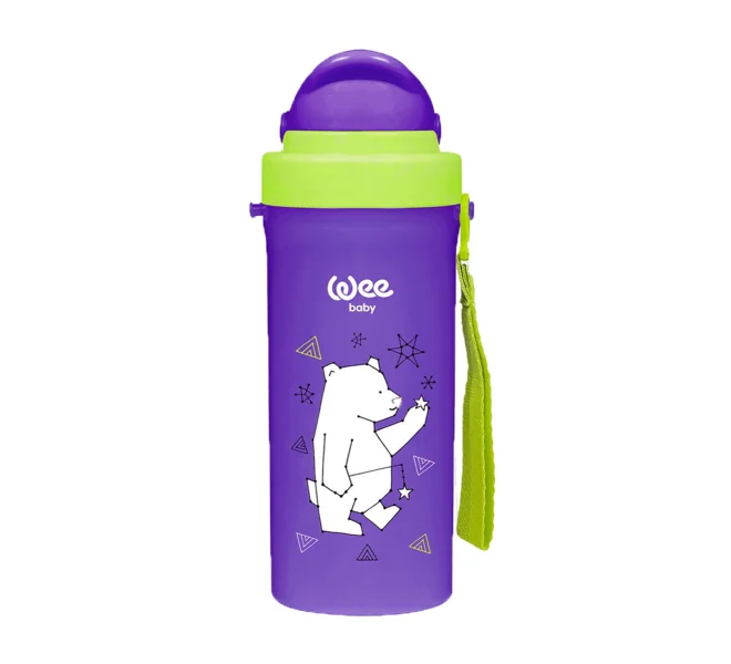 Cana colorata cu pai 6+ luni, 240ml, Wee Baby