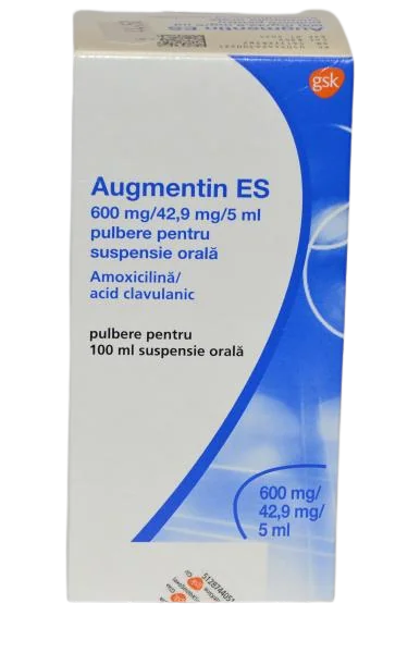 Augmentin ES 600 mg/42.9 mg/5 ml, 100ml, Gsk
