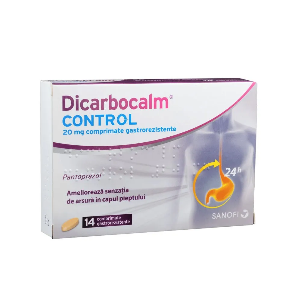 Dicarbocalm Control 20 mg, 14 comprimate, Zentiva