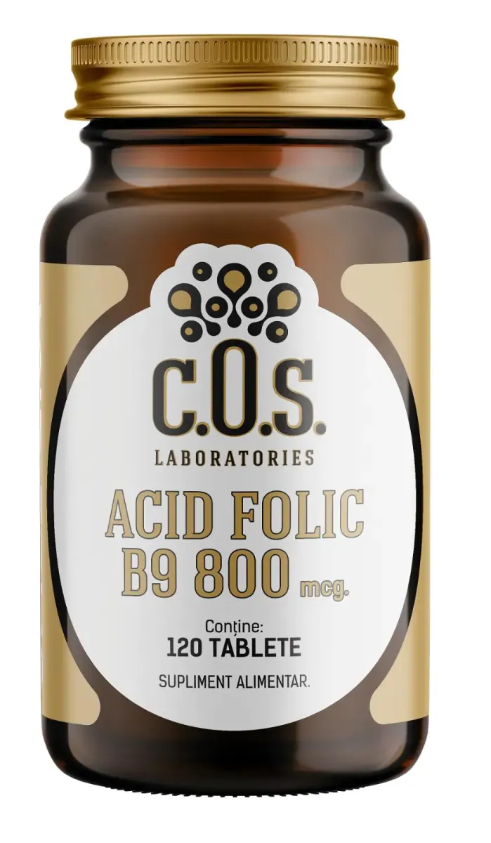 Acid Folic B9 800mcg, 120 tablete, COS Laboratories