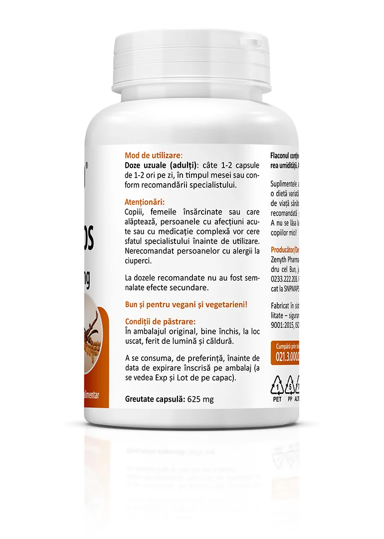 Cordyceps CS-4, 60 capsule vegetale, Zenyth