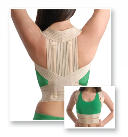Orteza toracica elastica (cu 2 atele rigide) 2011, M, 77-89cm, Bej, Medtextile 