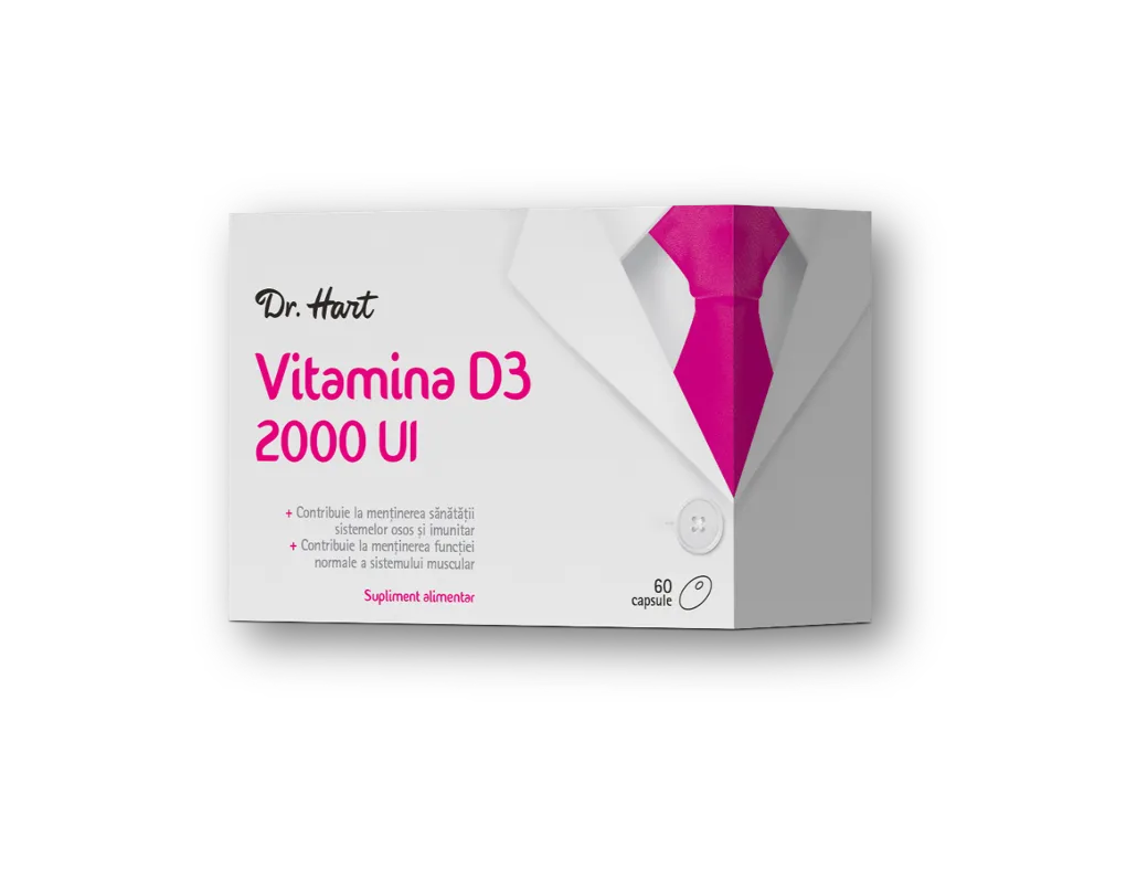 Dr.Hart Vitamina D3 2000UI, 60 capsule