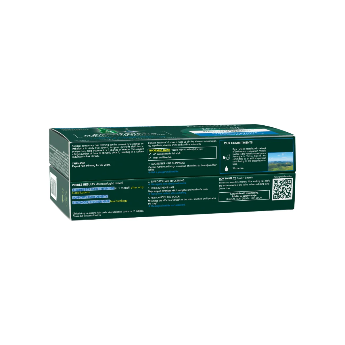Tratament impotriva caderii parului Triphasic Reactional, 12 fiole x 5ml, Rene Furterer