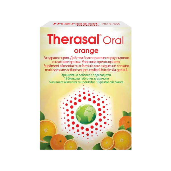 Therasal Oral Orange, 18 pastile de supt, Vedra 