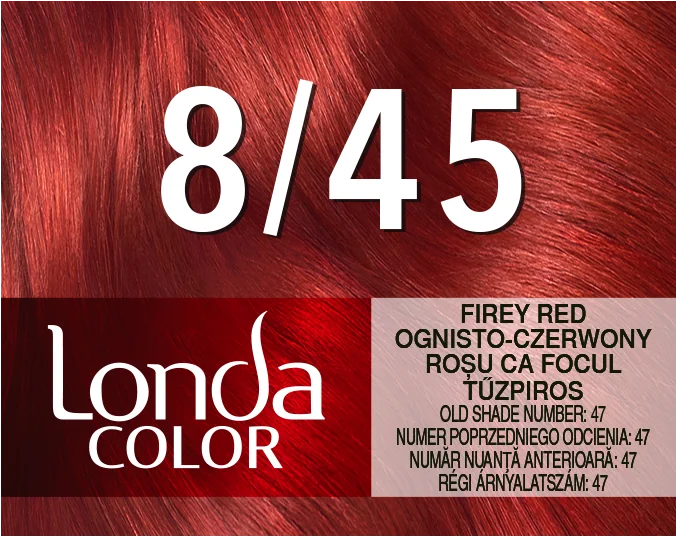 Vopsea de par permanenta 8/45 Firey Red, 110ml, Londa