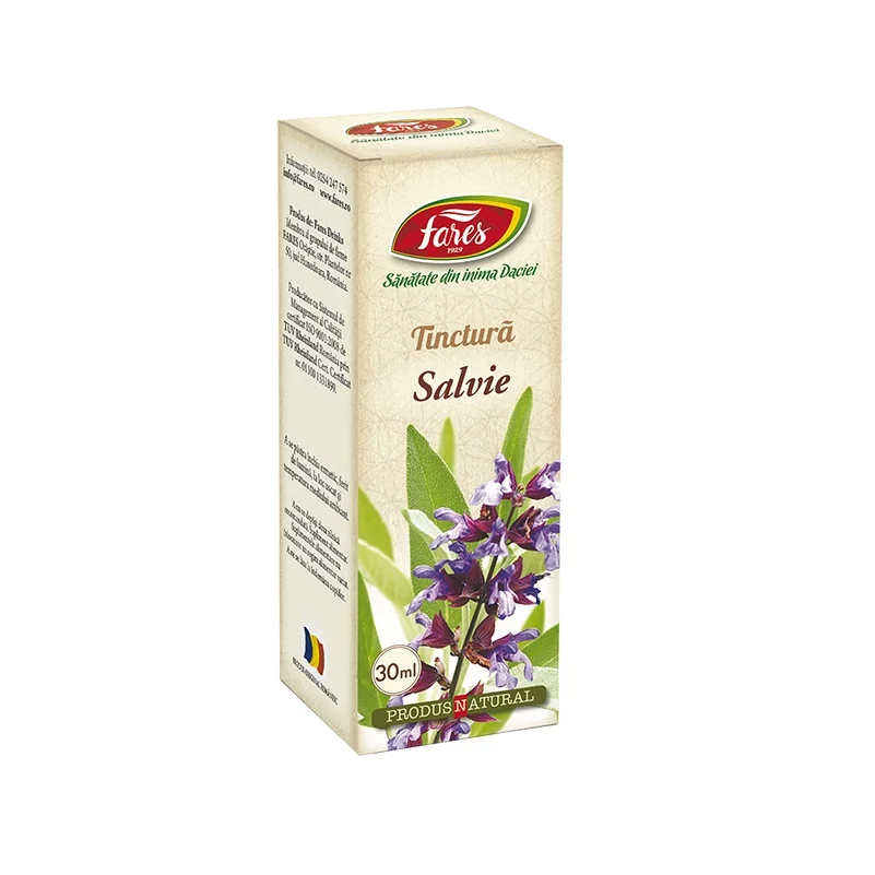 Tinctura de salvie, 30ml, Fares