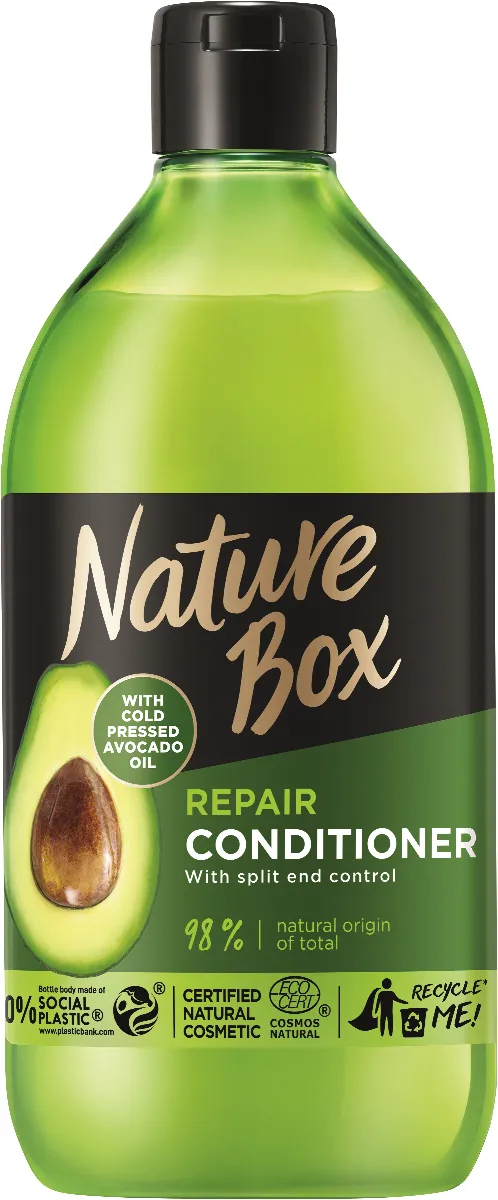 Balsam cu ulei de avocado pentru par deteriorat, 385ml, Nature Box
