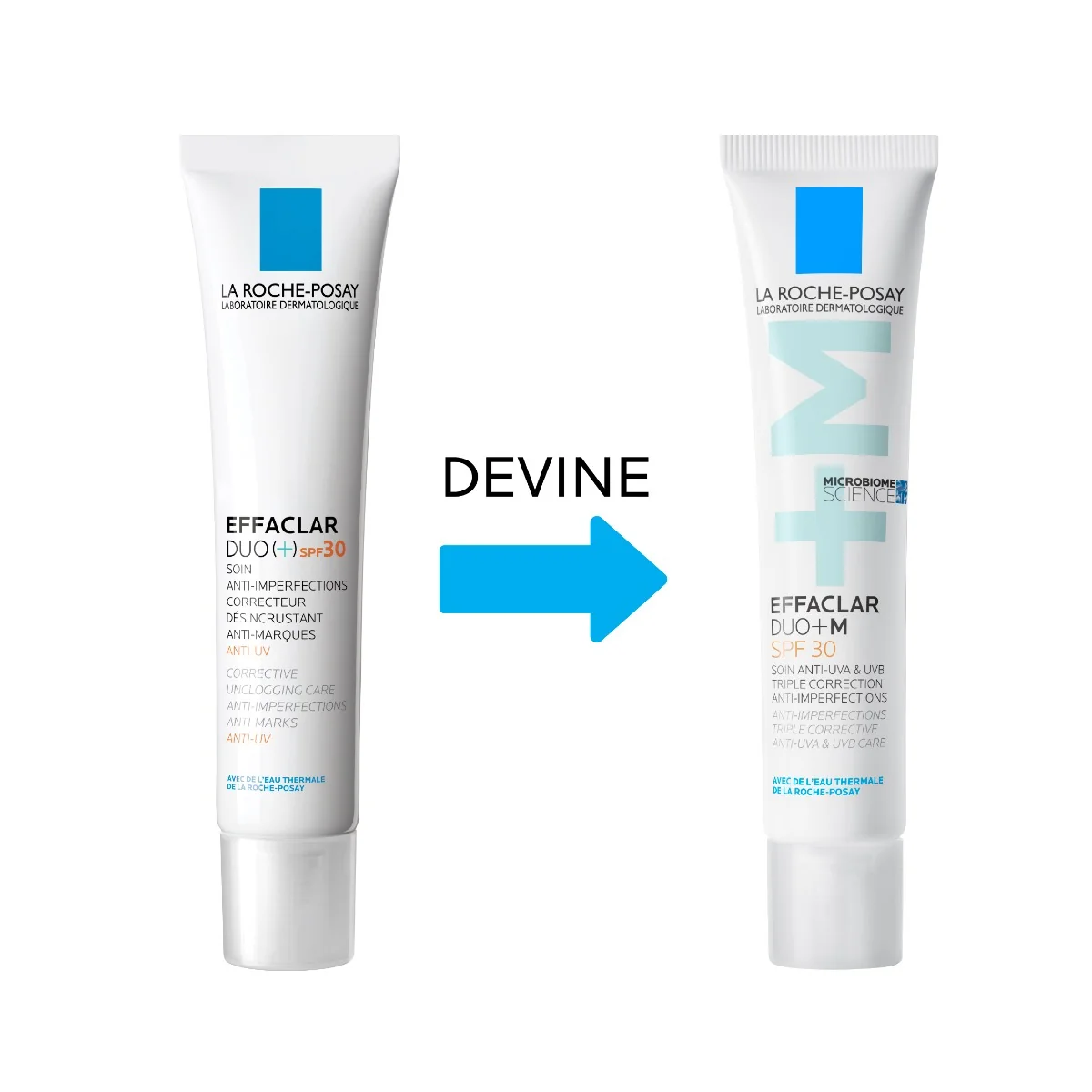 Crema triplu-corectoare anti-Imperfectiuni pentru tenul gras cu tendinta acneica SPF30 Effaclar DUO +M, 40ml, La Roche-Posay
