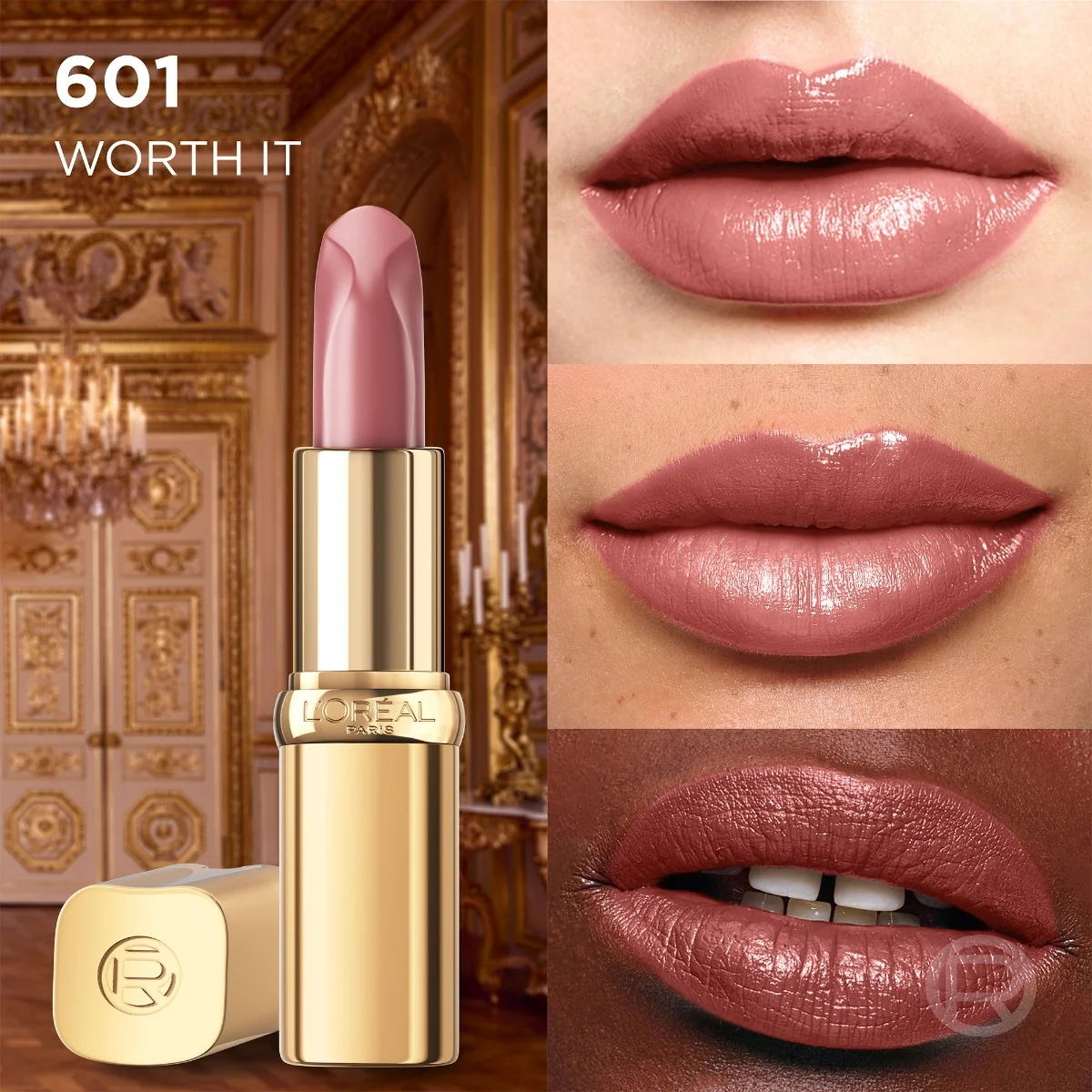 Ruj satinat Color Riche Nudes of Worth 601 Worth It, 4.8g, L'Oreal Paris