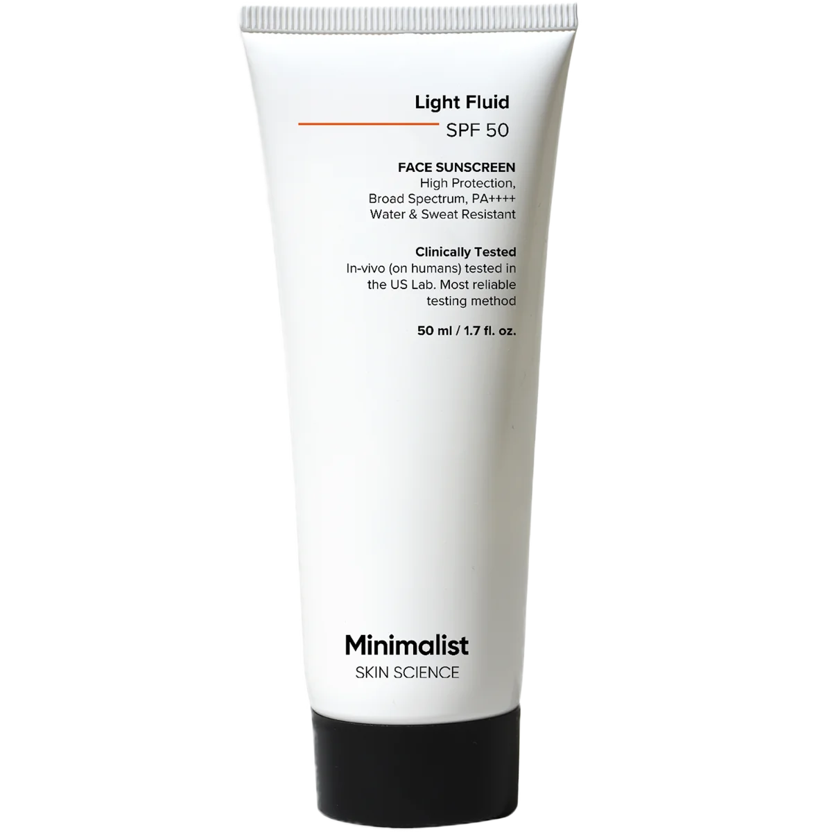 Fluid facial cu protectie solara SPF50, 50ml, Minimalist