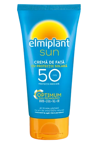 Crema de fata ten sensibil Sun SPF 50, 50ml, Elmiplant