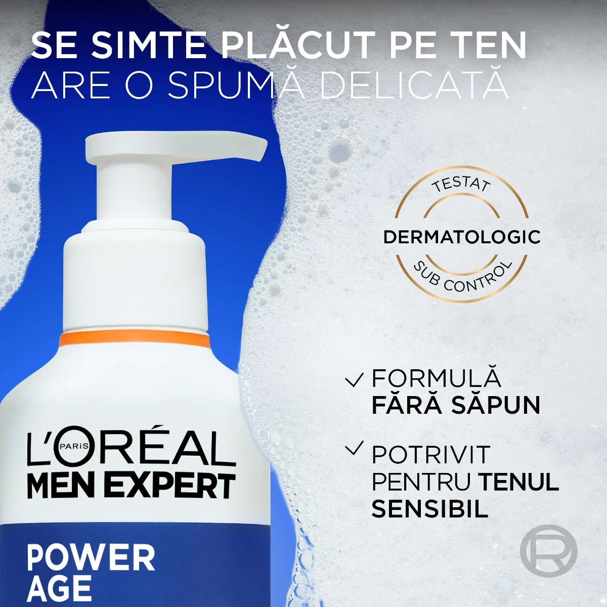 Gel de curatare pentru ten uscat cu acid hialuronic si Pro-Vit  B5, 260ml, L'oreal Men Expert